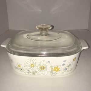 Vintage Corning Ware Floral Bouquet A-2-B 2 Quart Casserole Dish With Py…